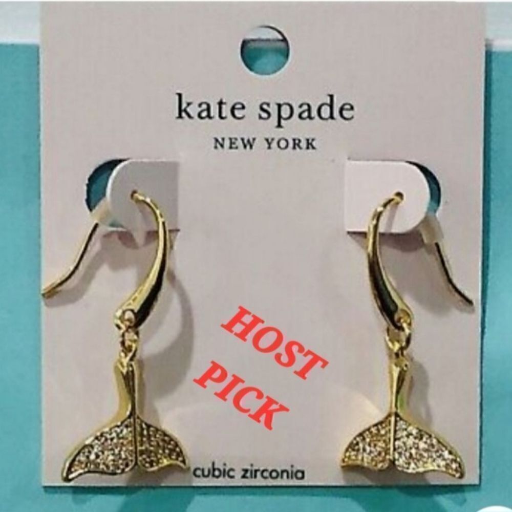 Kate Spade Whale Tale dangle earrings